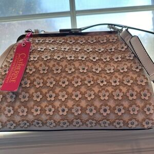 Catherine Malandrino floral appliqué handbag